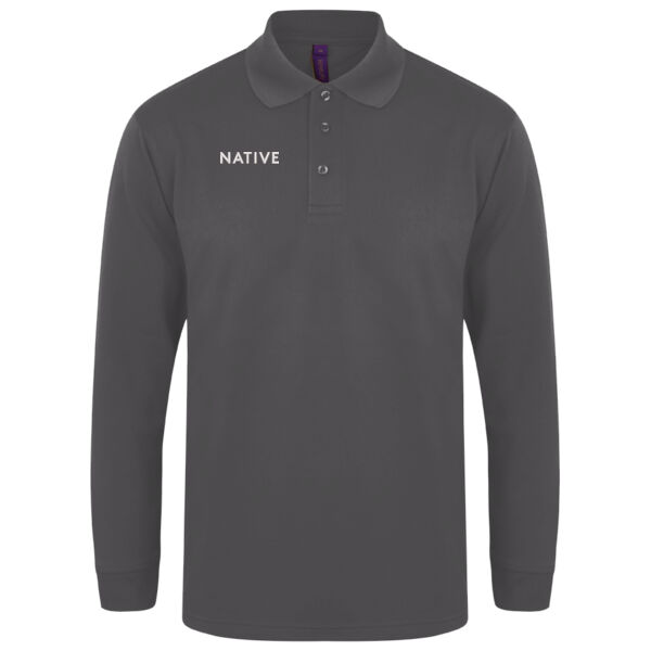 Unisex Long Sleeve Coolplus® Piqué Polo Shirt Thumbnail