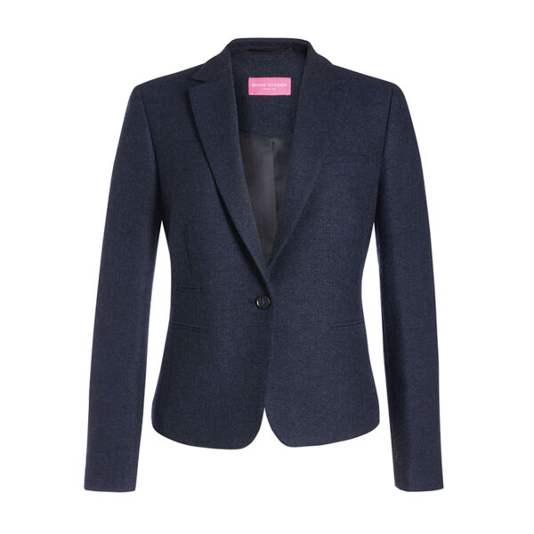 Ladies Tweed Style Jacket - 2 Colour Ways Thumbnail